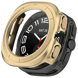 Premium Hollow Frame Protective Bumper Case for Smartwatch - Ultra Durable Cover (Gold)