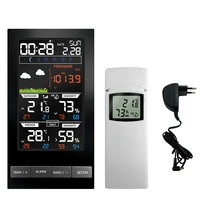 Digital Alarm Clock Weather Station LED Temperature Humidity  Forecast Snooze Table  indoor Outdoor Sensor 1