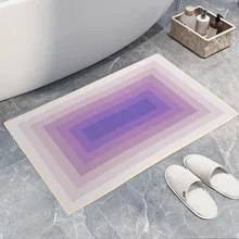 Anti deslizamento tapete do banheiro corredor cozinha entrada capacho doce gradiente cor tapetes de banho chuveiro chão casa décoration