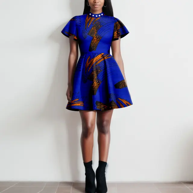 Amina Flare Sleeve Print Dress - Image 5
