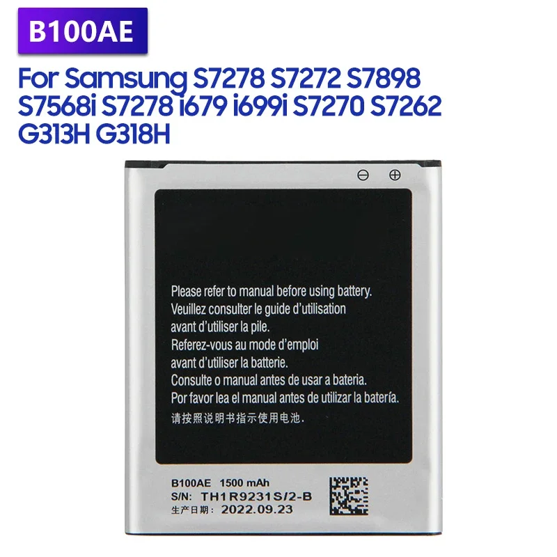 

Replacement Battery B100AE B100AC For Samsung Galaxy Ace3 Ace 4 S7568i S7278 i679 i699i G313H G318h S7898 S7272 S7270 S7262