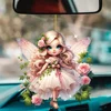 2025 Acrylic Flat Green Elf Pendant Pink Butterfly Fairy Car Decoration Ladies Bag Pendant Spring Home Decoration Gift 4