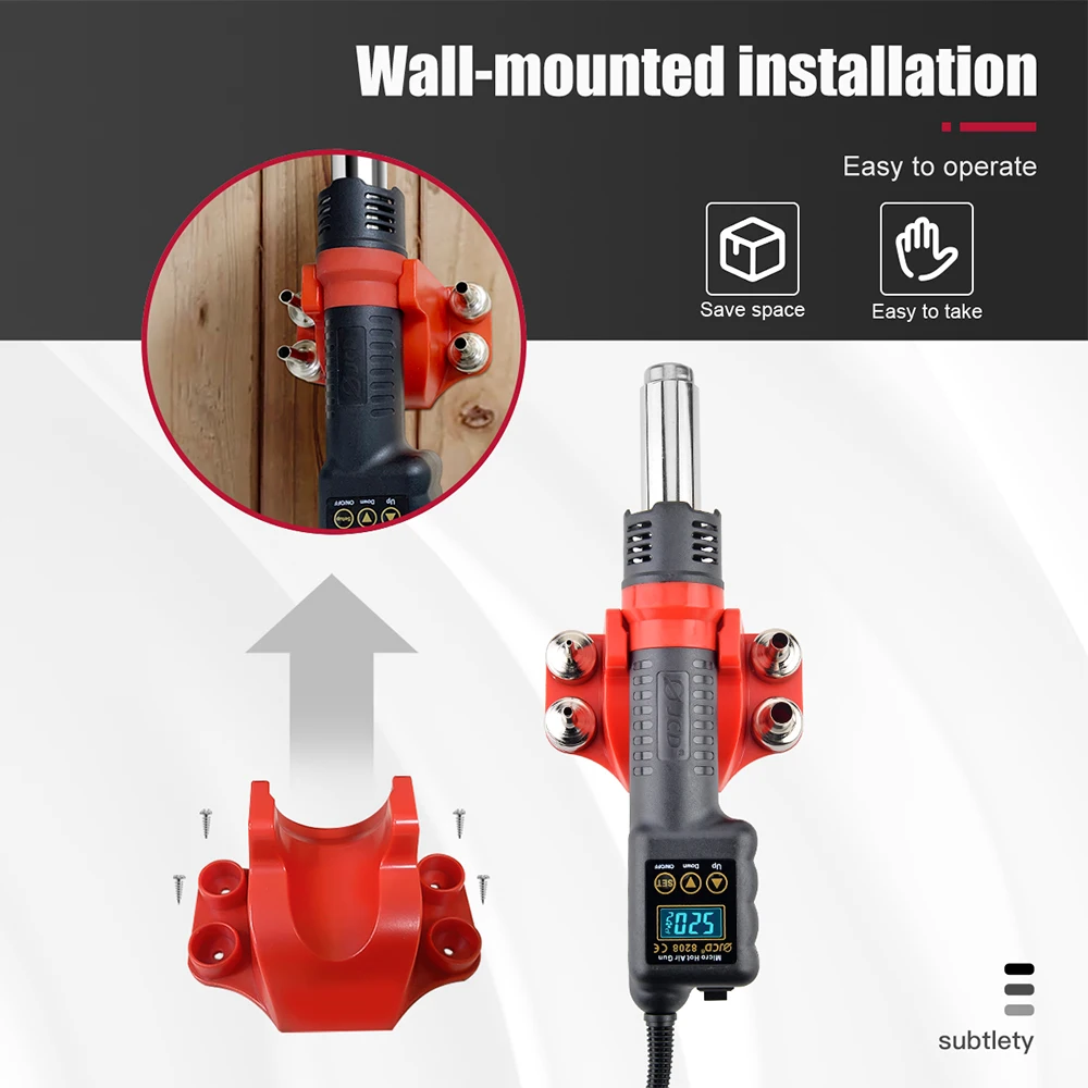 JCD 8208 750W Hot Air Gun Portable LED Display Rework Station BGA Micro Heat Gun Hair Dryer Temperature Adjustable Welding Tools 6