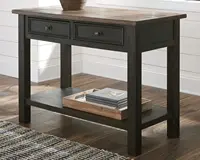Tyler Creek Modern Farmhouse Sofa Table, Brown & Black 2