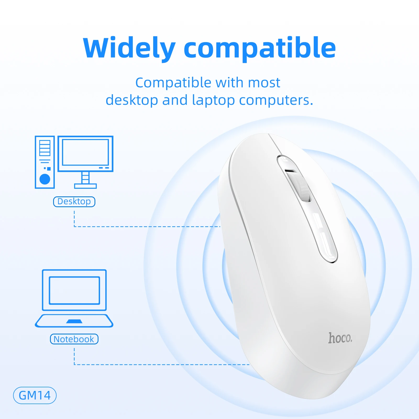 HOCO GM14 2.4G Wireless Silent Mouse 1200 DPI