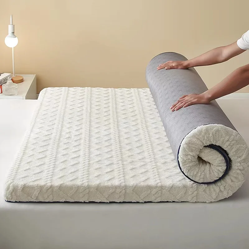 Description Picture 6 of itemThick Velvet Mattress Single Double Size Sponge Mattress Cushion Mat Soft Tatami Sleeping Pad