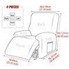 4Pcs/set Jacquard Recliner Sofa Cover Stretch Armchair Slipcovers Solid Color Non-Slip Couch Slipcovers for Home Office Decor 2