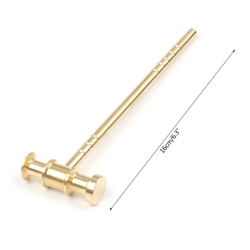 367D Brass Hammer Clock Repair Hammer Leather Hammer Multifunction Hand Tool Miniature Hammer Repair Part images - 6