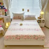 Skin-friendly Bed Sheets 100% Cotton Bed Cover Floral Style Fitted Sheet Queen Size Bed Linen couvre lit (Pillowcase Need Order) 3