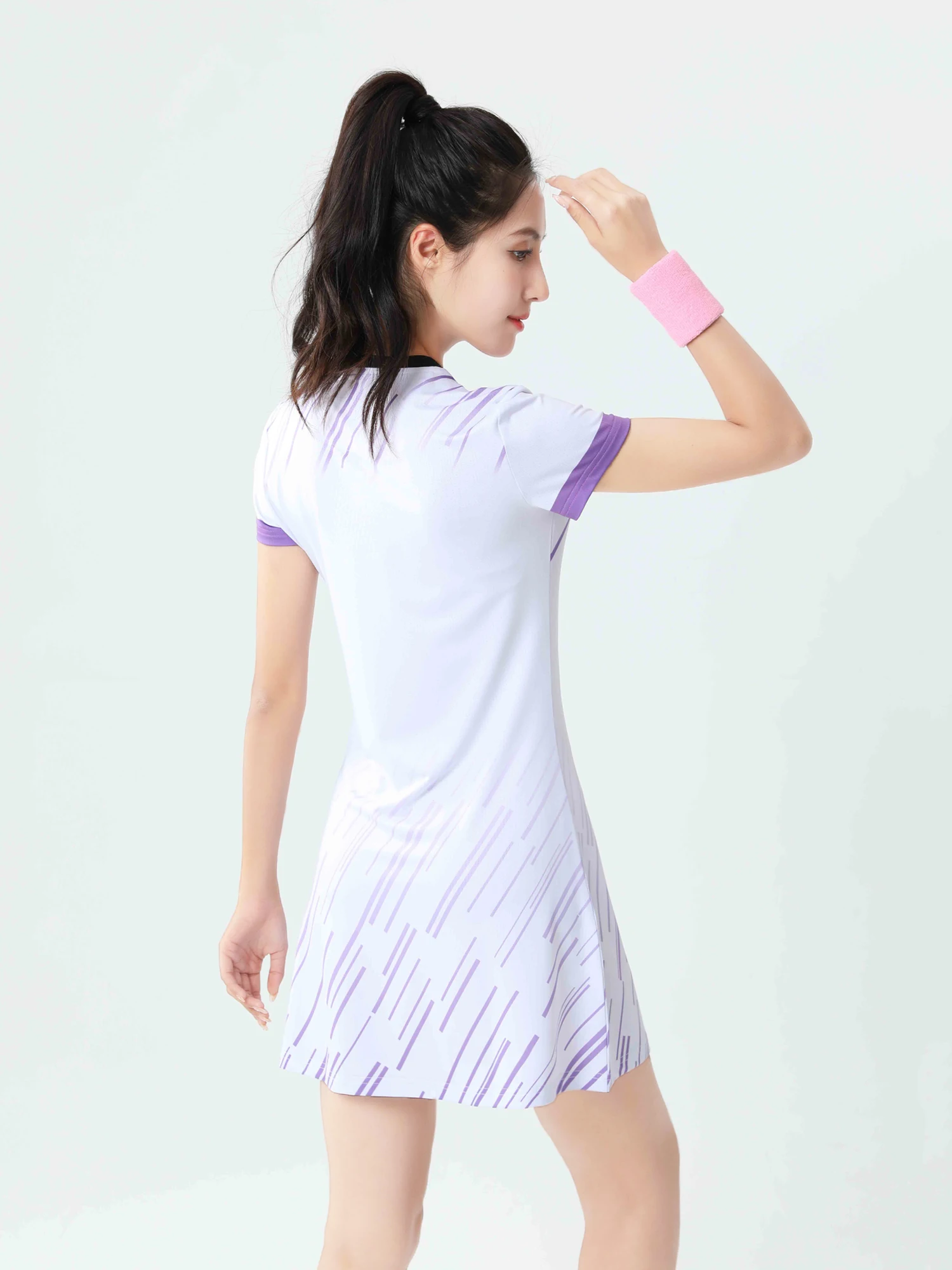 Sport Woman Tennis Dress Spring&Summer New Badminton Wear Skirt Short-Sleeve Quick Dry Slim Workout Sportswear for Ladies