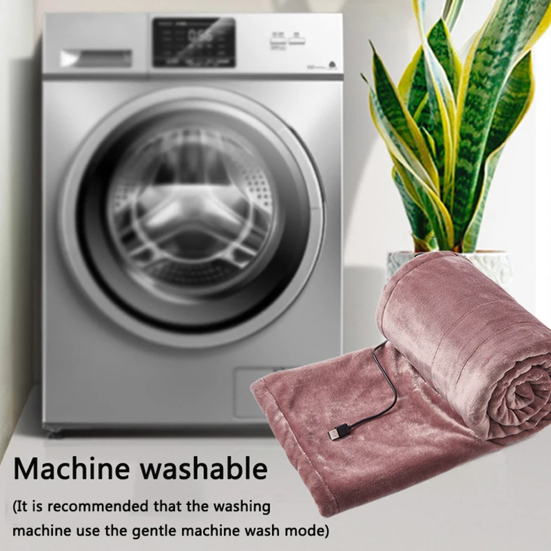 USB Electric Blanket Heated Blanket Portable Home Office Heating Pad Flannel Washable Power Bank