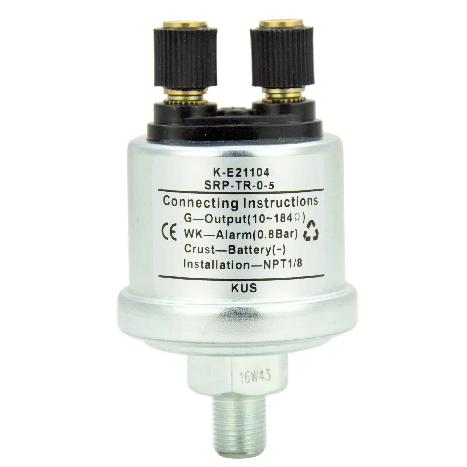 

KUS Mechanical Oil Pressure Sensor With Alarm Boat Car NPT 1/8 0-5 Bar