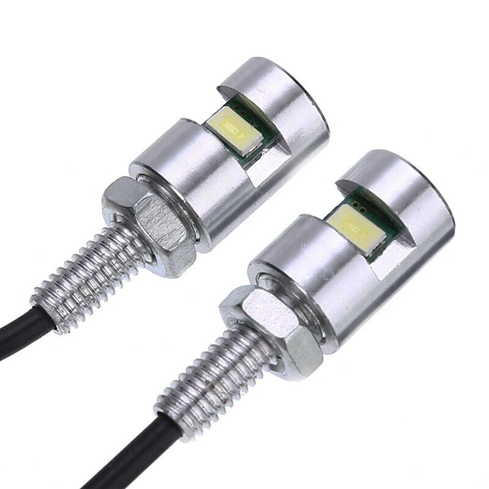 오토바이 나사 볼트 램프, 자동차 범용 번호판 조명, 4X 크롬 5630, 12V