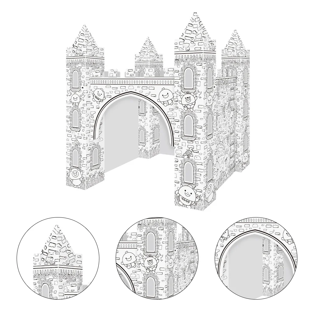 

1 Set of 3D Castle Colorizing Paper Coloring Puzzle Model Coloring DIY