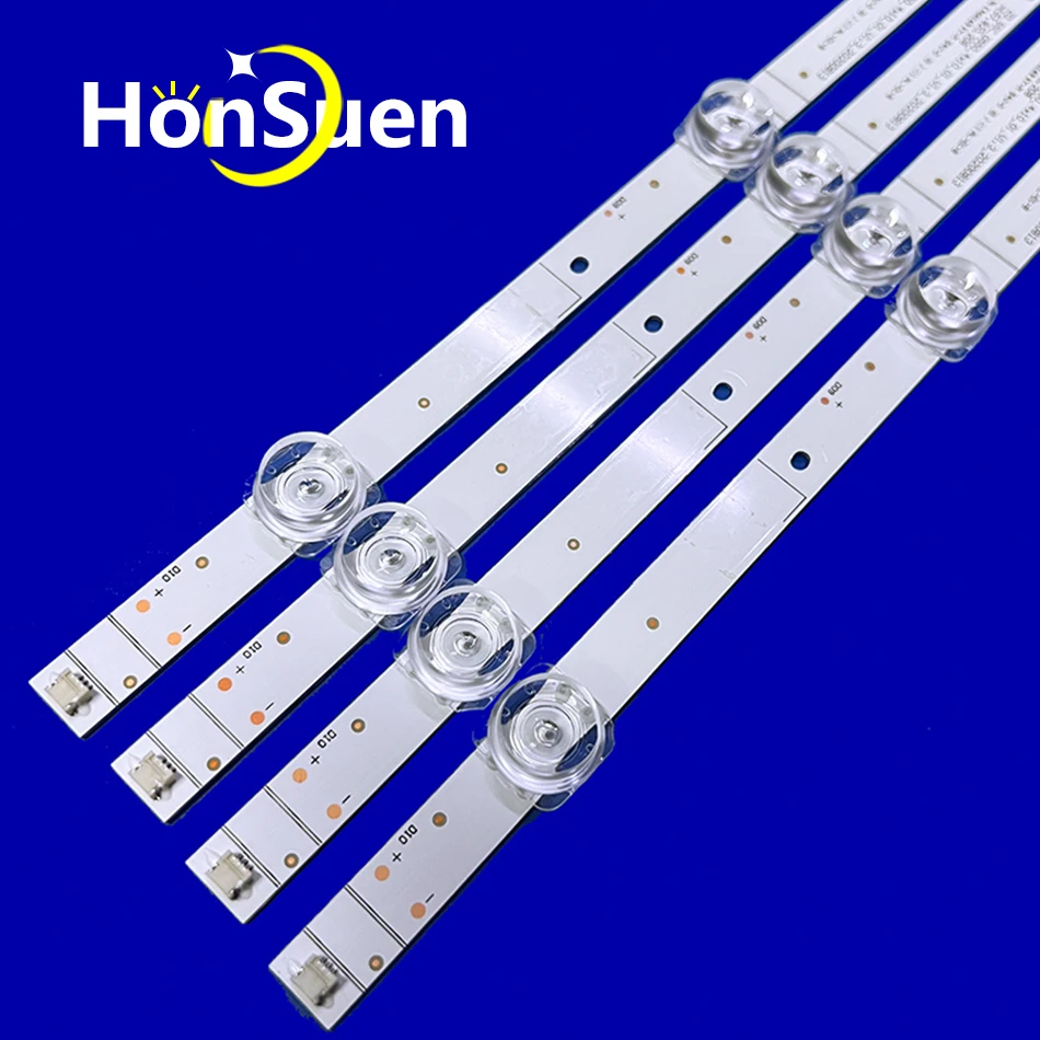TV LED Backlight Strip Kit For Toshiba 55C350KU & Hisense 55S65GV, 55A6GV, 55R62G, 55A68G, 55R63G, 55A6GTUK, 55R7G5, 55E7HQ, 55A6H, 55R6G – 4 PCS 10LED (3V, 1057mm)