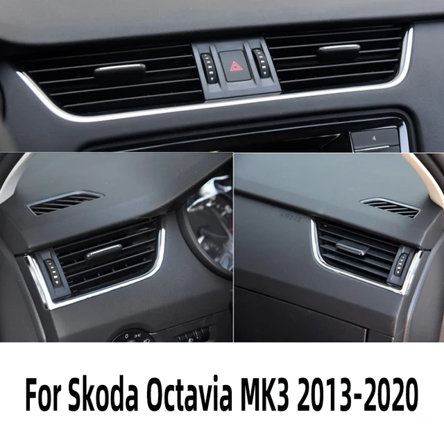 Embellecedor de la cubierta de la rejilla de ventilación del salpicadero  del coche, embellecedor para Skoda Octavia 3 MK3 A7 2013-2020 5E0819203 -  AliExpress