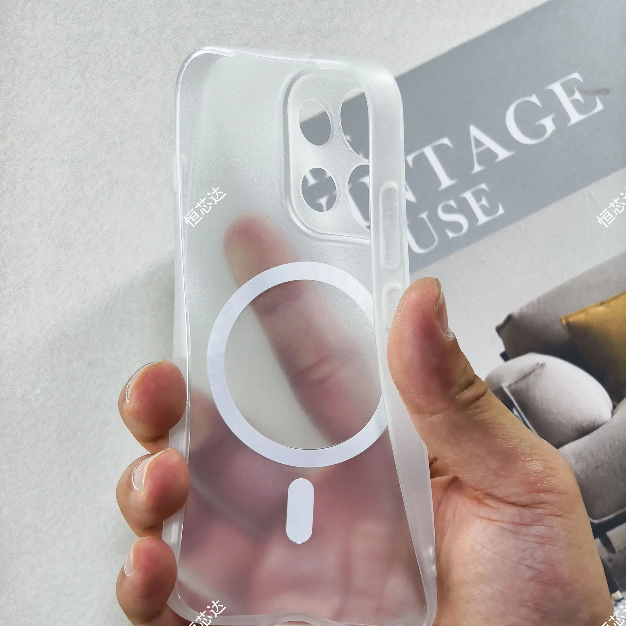 Clear TPU Magnetic Soft Phone Case - Shockproof Anti-Fall Cover