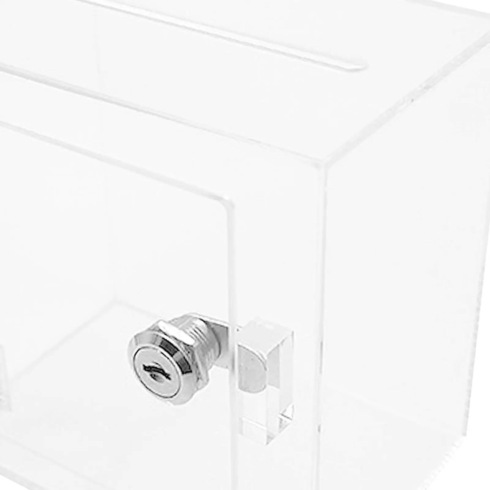 Clear Ballot Box Acrylic Donation Box Comment Box Lockable Suggestion Box Storage Organizer for Bars Busuiness Ticket Charity