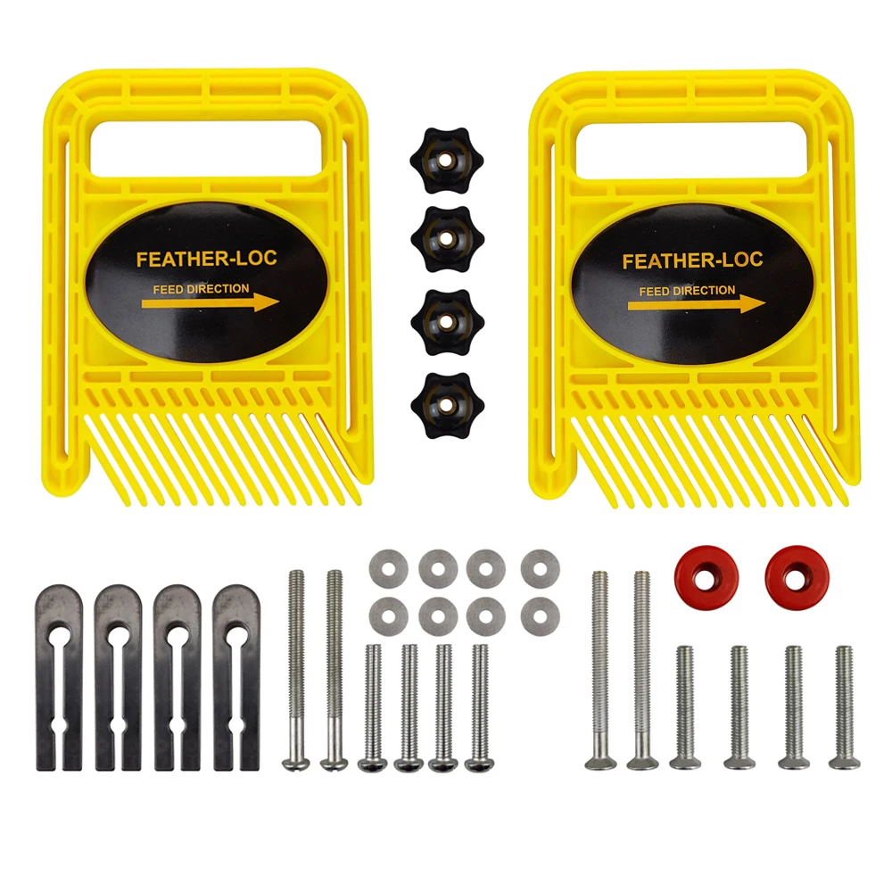 

Extended Feather Loc Board Set Multi-purpose Double Featherboards Miter Gauge Slot Woodworking Saw Table DIY Safety Tools
