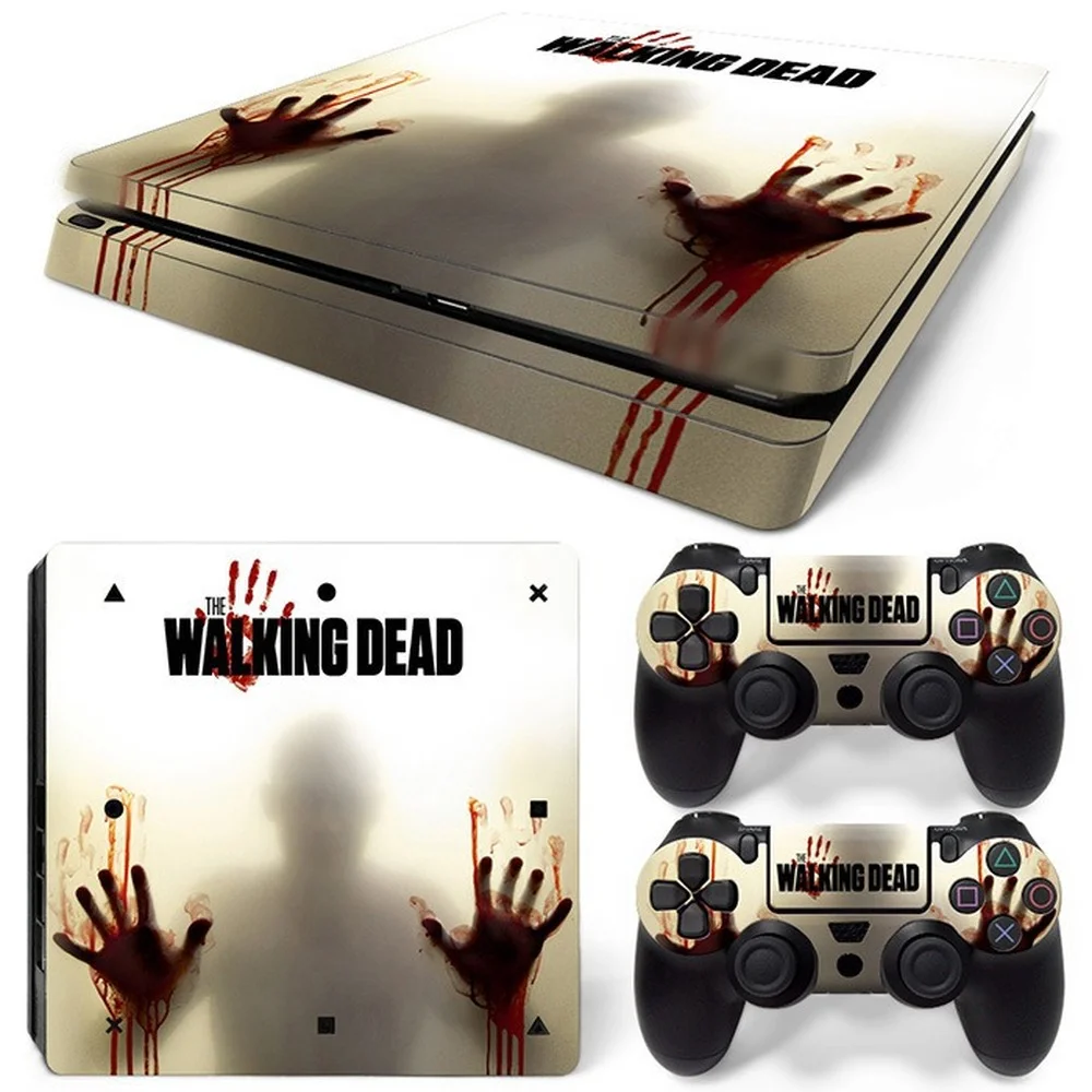 For Ps4 Slim The Walking Dead Pvc Skin Vinyl Sticker Decal Cover Console Dualsense Controllers Dustproof Protective Sticker