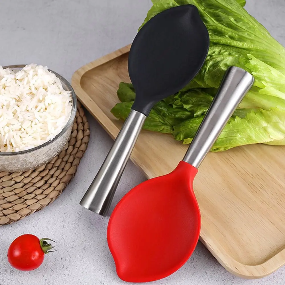 

Кухонная посуда, стоячая антипригарная ручка из нержавеющей стали, силиконовые сервировочные ложки, лопатка, лопатка для риса, риса