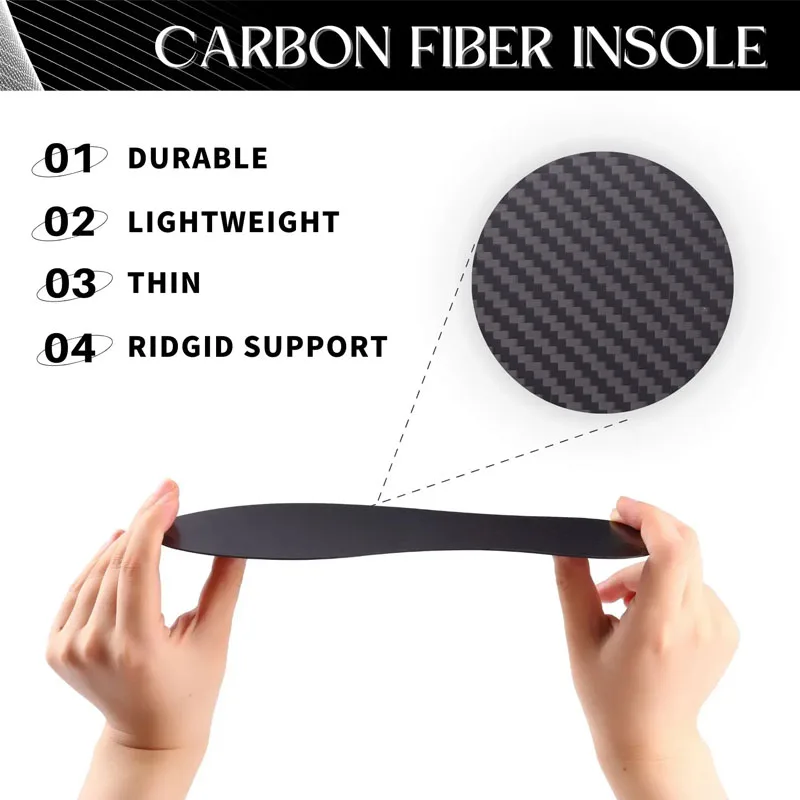 High-Quality 1.2mm Thickness Carbon Fiber Insole Sports Insole Male Shoe-pad Female Orthotic Shoe Sneaker Insoles 5