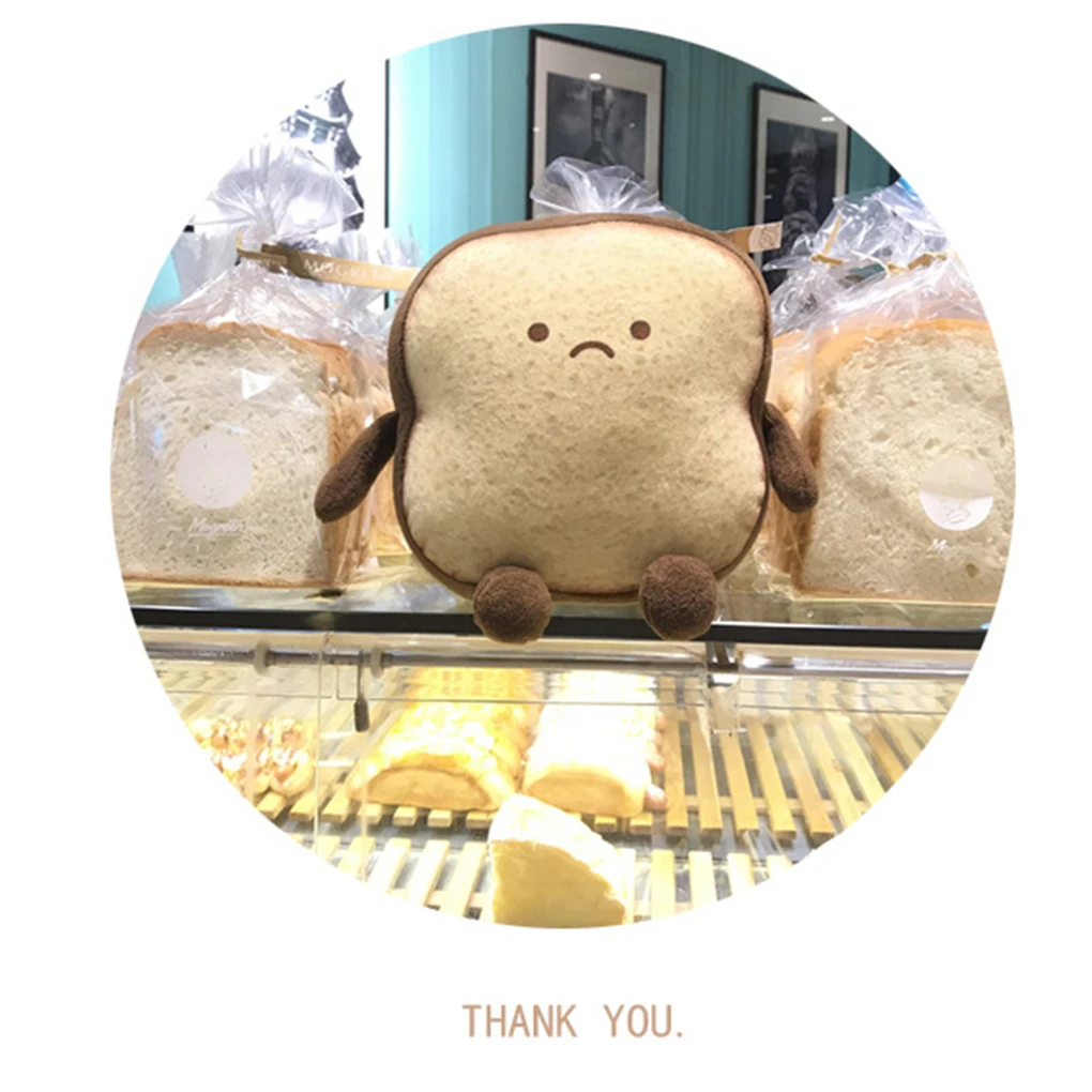 Toast Bread Pillow Facial Expression Cushion Living Room Decoration