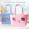 5Pcs Bogg Bags Charms Nurse Life Butterfly Acrylic Bling Charms Rubber Beach Storage Baskets Decoration Bogg Bags Accessories 3