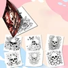 A Bold and Simple Decompression Creative Skeleton Pattern Coloring Book Featuring Rose Skeletons and Birds 3