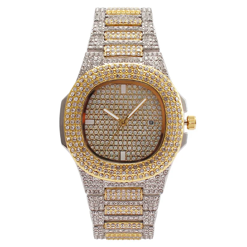 Men's Watch, Fashion Diamond Gypsy, Diamond Full Calendar Men's Quartz Watch