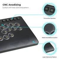 Haute42 HautePad C-AT Hitbox Leverless Controller Magnetic Aluminum Alloy Panel With Laser-Etched Diamond Pattern Metal Panel - Image 3