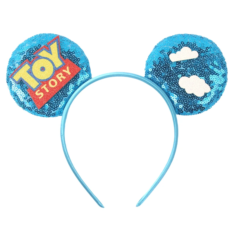 

Disney TOY STORY Cosplay Mouse Ears Headband For Girls Sequins Without Bow Birthday Party Hairband Christmas DIY Hair Accessorie