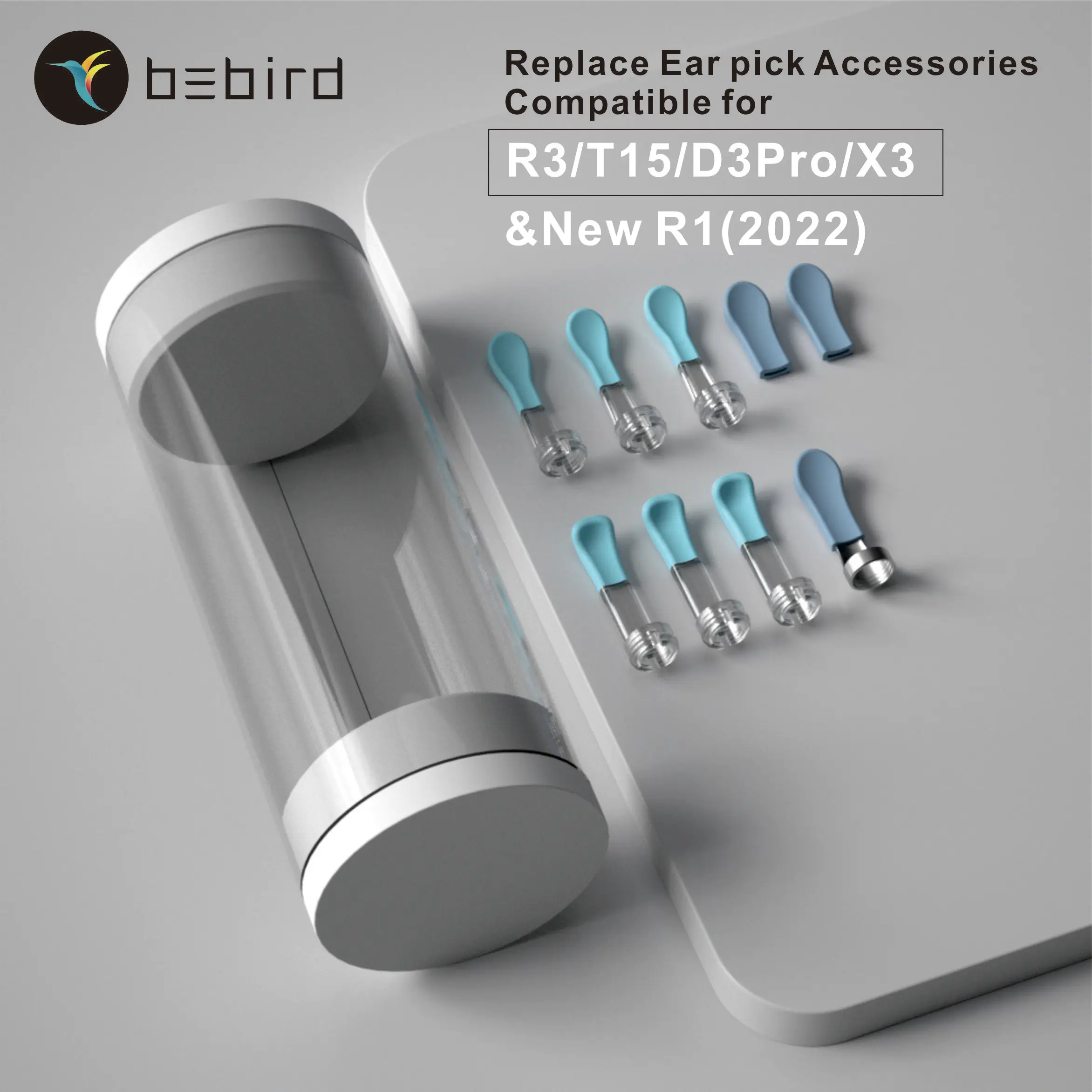 Bebird Replace Ear Tips For M9 Pro,X17 Pro,A2,B2Pro,C3,C3Pro,R1,R3,X3,T15,D3 Pro Ear Cleaner Replacement Kits Accessory