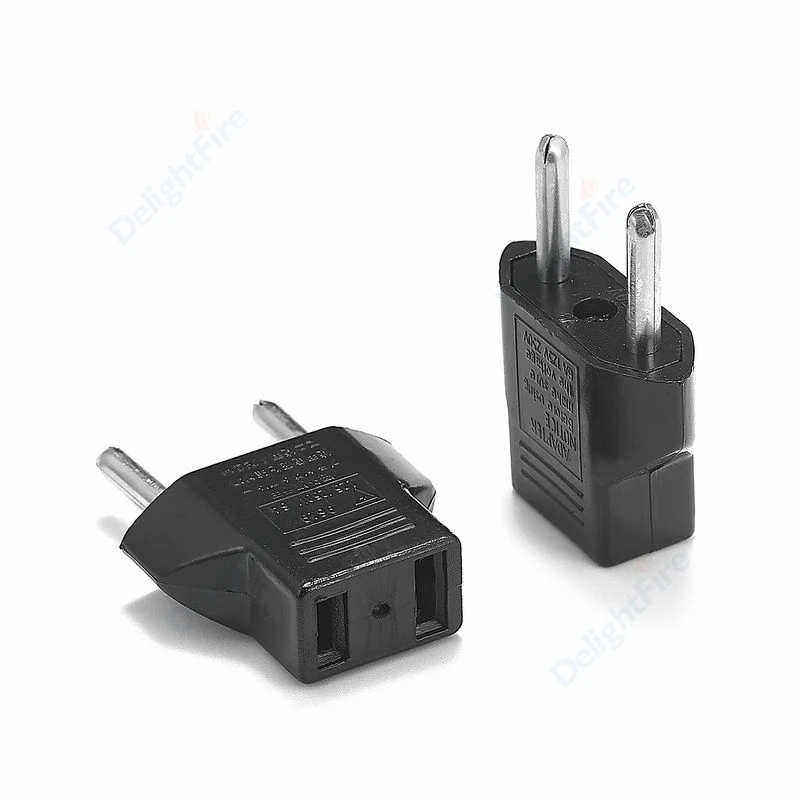 1-100 Pz Us/Eu Socket Us To Eu Plug Adapter 2Pin 4.0Mm Euro Travel Adapter Eu To Us Plug Adattatore Di Alimentazione Convertitore Presa Elettrica