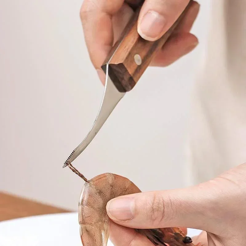 Stainless Steel Shrimp Peeler Prawn Shrimp Line Cutter Fishing Lobster Shell Remover Peel Device Kitchen Tool