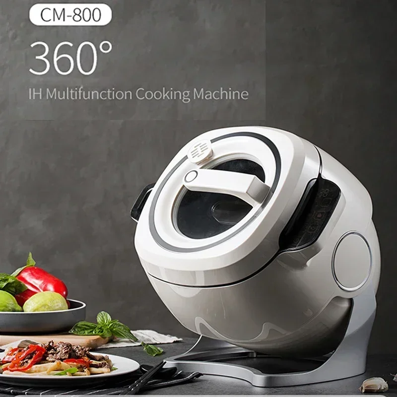 2000W Intelligent Automatic Stir Frying Machine Household Electric Cooking Wok Pot Non-stick Multifunctional Cooker Pot 220V 6L 4