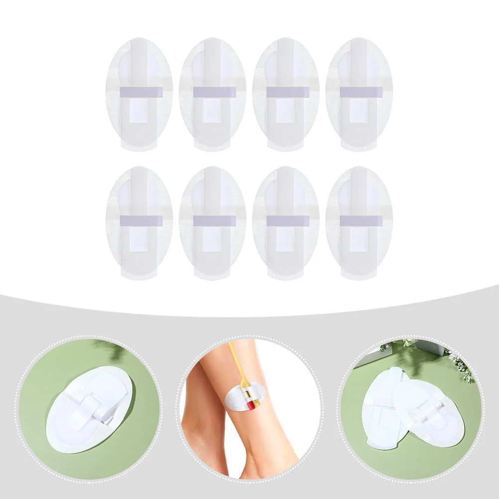 8 Pcs Catheter Fixation Breathable Stabilized Sticker Nail Stickers Stabilization Device Urine Bag Fixing Tapes
