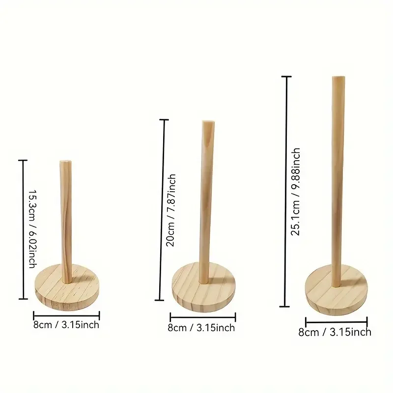 Vertical Bracelet Holder Wood Tabletop Bracelet Display Stand Bangle Display Holder for Watches Bracelets Scrunchies Hair Bands Image 3