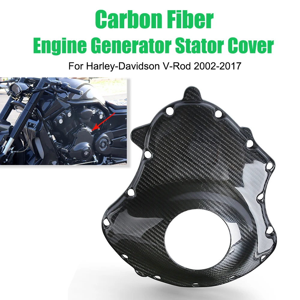 MotorcycleCarbonFiberEngineGeneratorStatorCoverforHARLEYVRODVRODVRSCMuscleVRSCF