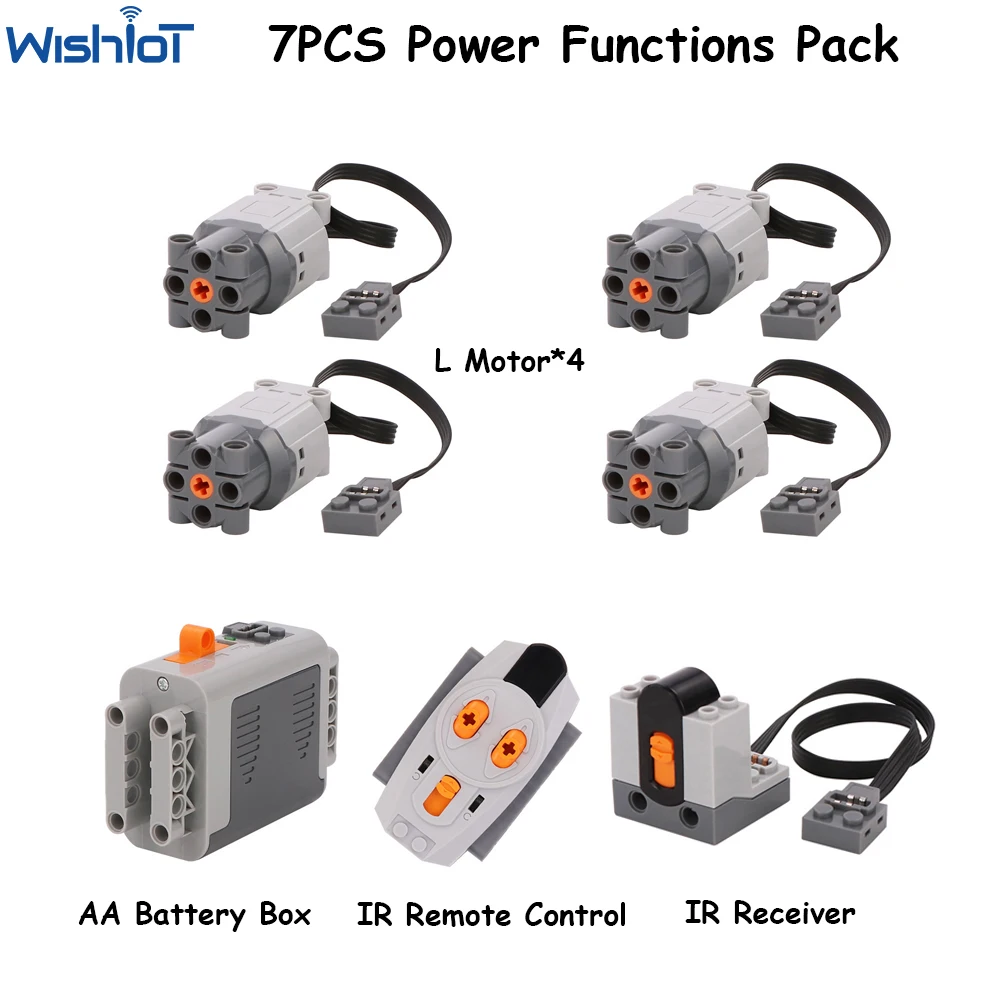 

Technical MOC Power Functions 88003 L Motor for legoeds Building Blocks IR Remote Control Receiver 8879 8884 AA Battery Box 8881