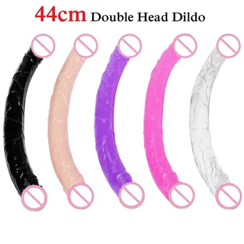 S/M/L Size Double Realistic Dildo for Women Lesbian Strapon Dildo G-Spot Vagina Anal Masturbator Sex Toys for Women Man Dildo 3