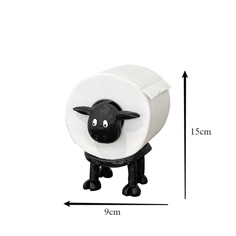 Sheep-Shaped Toilet Paper Holder Resin Roll Creative Home Bathroom Livingroom Coffee Table Decoration Home Roll Paper Holder toilet paper holder