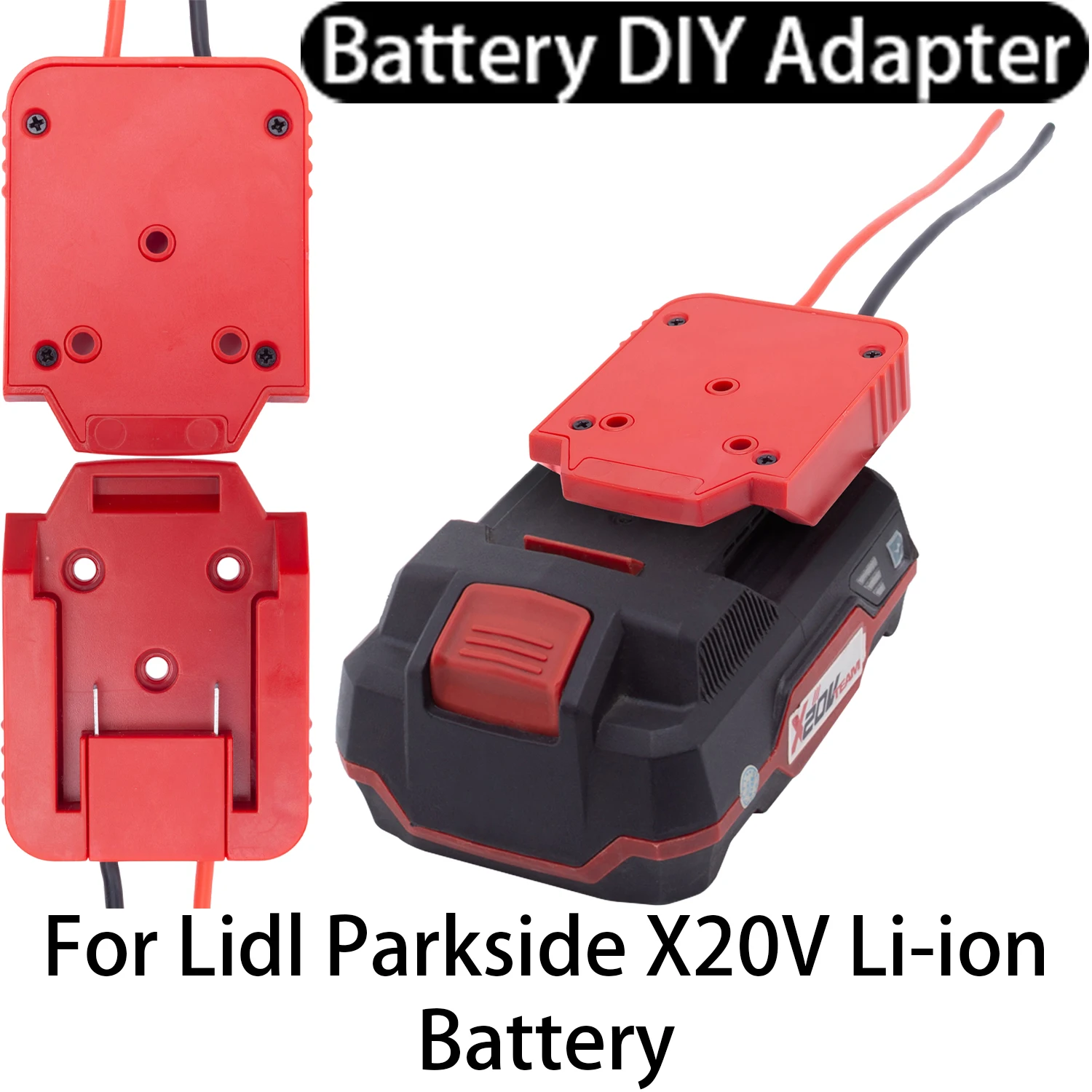 Batterie-DIY-Adapter für Lidl Parkside X20V Li-Ionen-Akku DIY-Adapter 14AWG Wire Performance Connector