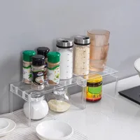 Étagère de rangement transparente pour réfrigérateur, gain de place, épaissie, séparateur de rangement superposé pour réfrigérateur, organisateurs de cuisine 4