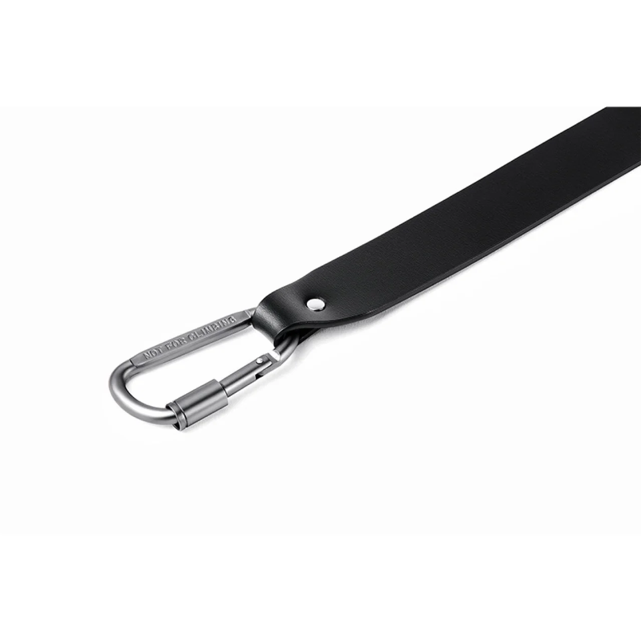 Punk Metal Carabiner Split Leather Belt For Coat Jeans Dress