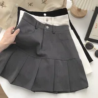 Y2K Vintage High Waist Pleated Skirt Women College Style Uniforms Safety Pants Mini Skirts Woman Korean Street Slim A-Line Skirt - Image 2