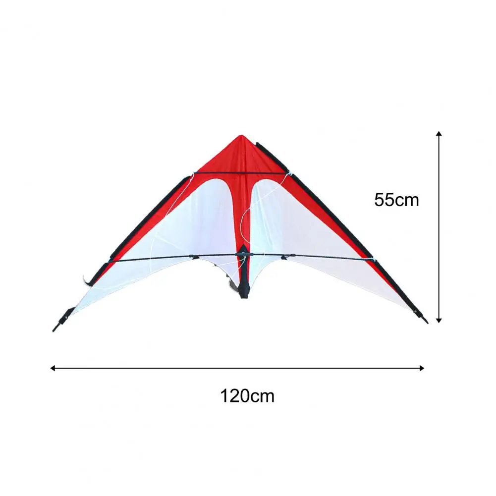 1.2M Triangle Stunt Kite for Children Triangle Dual Line Stunt Outdoor Sports Toys for Kid Gift Colorful Rainbow Kite Stunt Kite