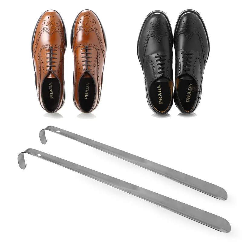 1pcs Portable Home Supply Stainless Steel Shoes Lifter Shoespooner Durable Tool Wearing Long Handle Pull Professional Shoehorns 5