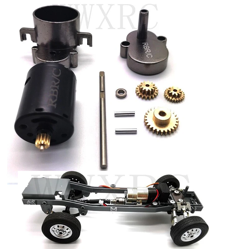 

Металлическая коробка передач WPL D12 с щеточным двигателем 370 для WPL D12 1/10, детали для подъема по бездорожью, радиоуправляемых автомобилей