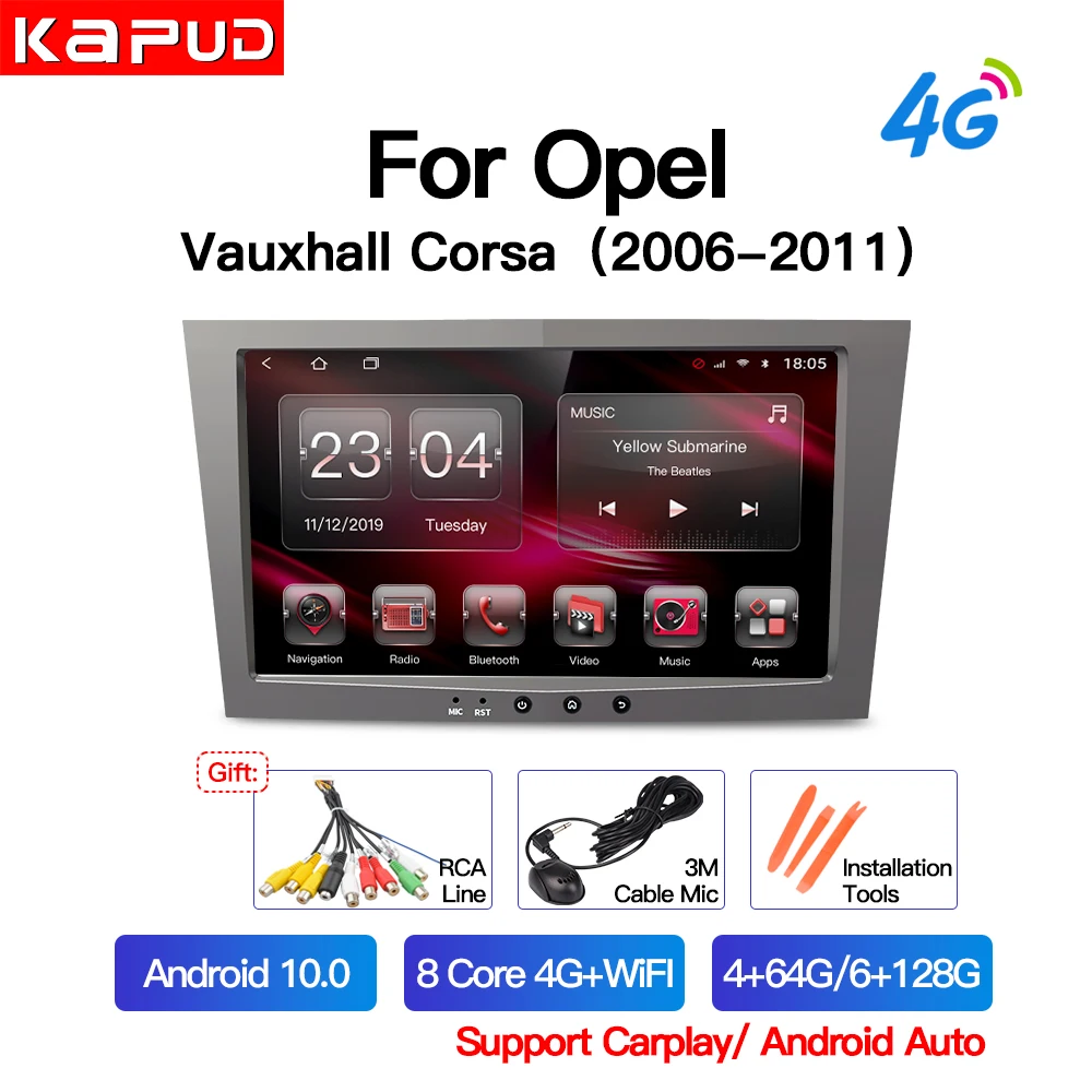 Kapud Android 10 для Opel 8 ''GPS мультимедийная Автомобильная магнитола видео плеер